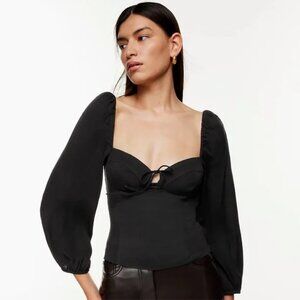Aritzia Novella Blouse in Black, Size Small
